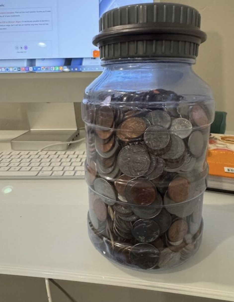 coins in a jar