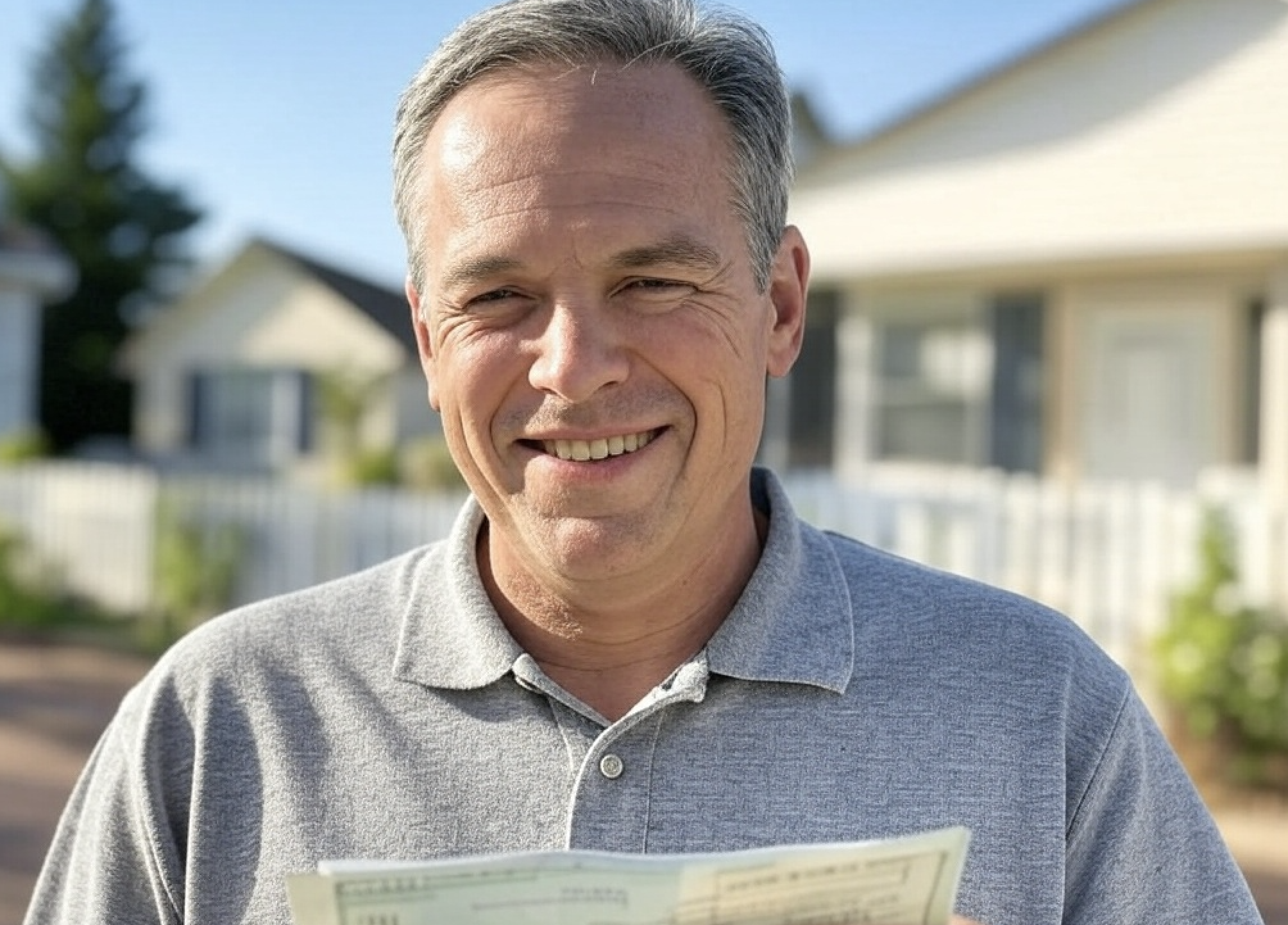 home owner with a lawn aeration quote